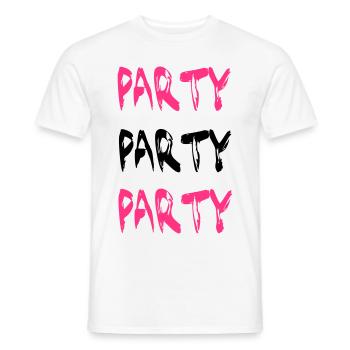 Party - Mænd T-shirt - hvid - Foran - AI Model Male 178 dark (178cm)