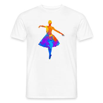 Tanzen Balett Frauen Tänzer Tänzerin Silhouette - Männer T-Shirt - Weiß - Vorne - AI Model Male 178 dark (178cm)