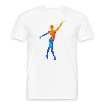 Dancing Ballet Women Dancer Dancer Silhouette - Men's T-Shirt - white - Front - AI Model Male 178 dark (178cm)