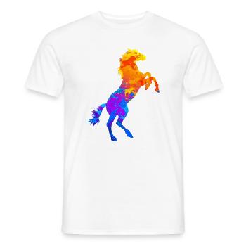 Horse Horses Horse Lover Gift - Men's T-Shirt - white - Front - AI Model Male 178 dark (178cm)