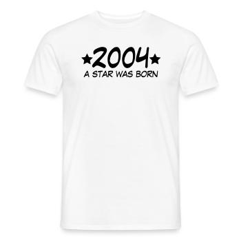 2004 a star was born (de) - Männer T-Shirt - Weiß - Vorne - AI Model Male 178 dark (178cm)