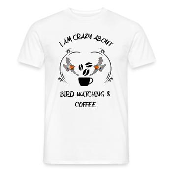 Bird Watching Bird Watching Birding Coffee - Men's T-Shirt - white - Front - AI Model Male 178 dark (178cm)
