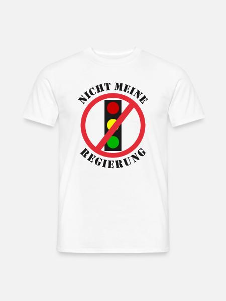Ampel Nicht meine Regierung - Männer T-Shirt - Weiß