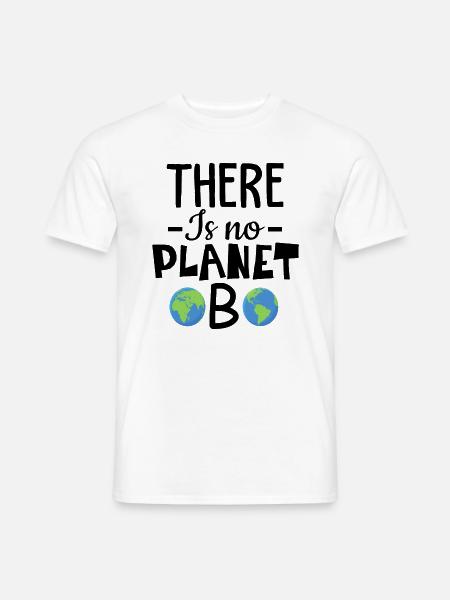 There is No Planet B Fridays for Future Design - Männer T-Shirt - Weiß