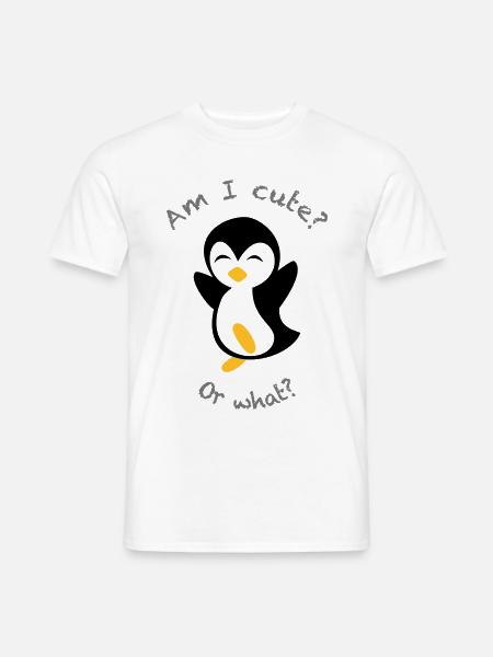Cute penguin | Design colors freely selectable. - Men's T-Shirt - white
