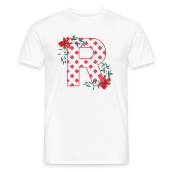 coquelicots r - T-shirt homme - blanc - Devant - AI Model Male 178 dark (178cm)