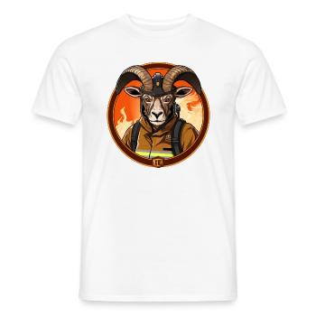 Brigade de pompiers de Steinböcke - T-shirt homme - blanc - Devant - AI Model Male 178 dark (178cm)