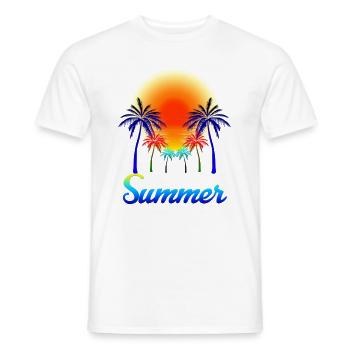 Été - T-shirt homme - blanc - Devant - AI Model Male 178 dark (178cm)