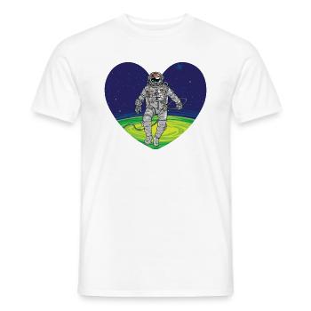 Outer space heart - Men's T-Shirt - white - Front - AI Model Male 178 dark (178cm)