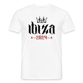 Ibiza 2024 Crown Holidays - Men's T-Shirt - white - Front - AI Model Male 178 dark (178cm)