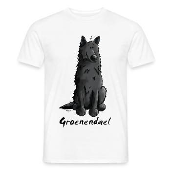 Cute Belgian Shepherd Dog - Men's T-Shirt - white - Front - AI Model Male 178 dark (178cm)