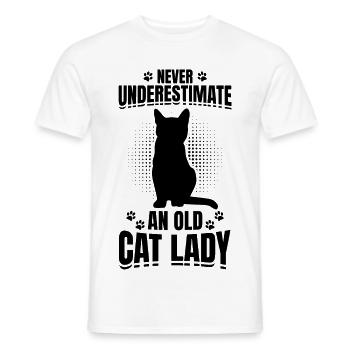 Cat Granny - Men's T-Shirt - white - Front - AI Model Male 178 dark (178cm)