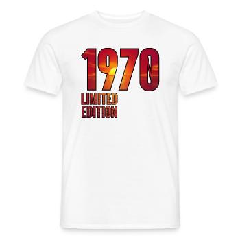 Design Vintage Sunset 1970 Edition - Men's T-Shirt - white - Front - AI Model Male 178 dark (178cm)