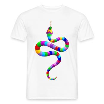 Prismatic Serpent Dream - Men's T-Shirt - white - Front - AI Model Male 178 dark (178cm)