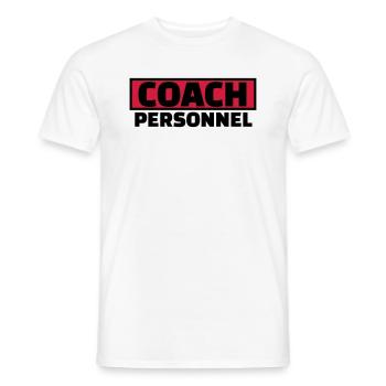 coach personnnel - T-shirt homme - blanc - Devant - AI Model Male 178 dark (178cm)