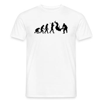 Judo Throw Evolution - Men's T-Shirt - white - Front - AI Model Male 178 dark (178cm)