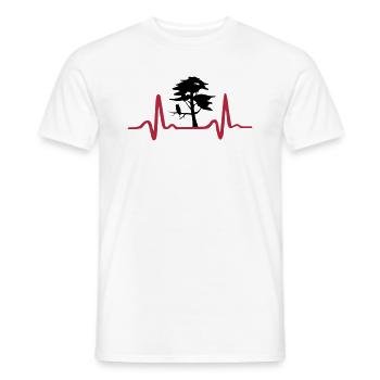 Baum mit Herzschlag, Natur EKG - Männer T-Shirt - Weiß - Vorne - AI Model Male 178 dark (178cm)