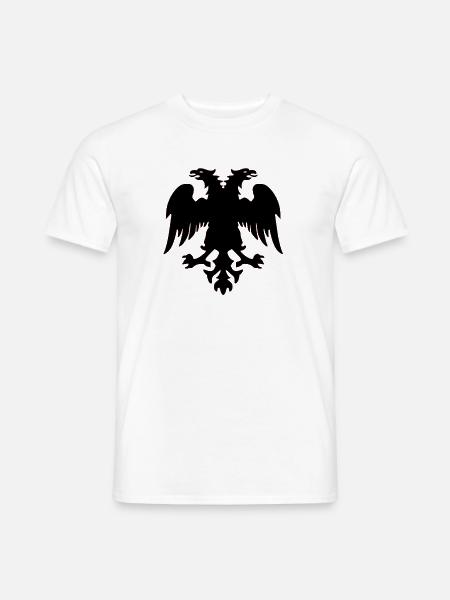 Skenderbeu Shqiponja - Männer T-Shirt - Weiß