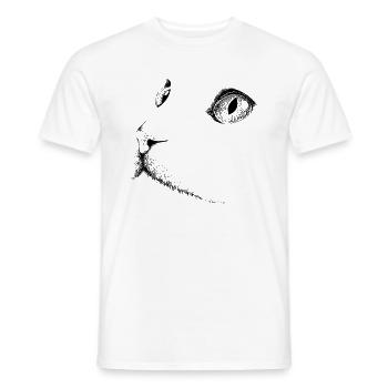 Katzenkopf 1- Katzengesicht - Männer T-Shirt - Weiß - Vorne - AI Model Male 178 dark (178cm)