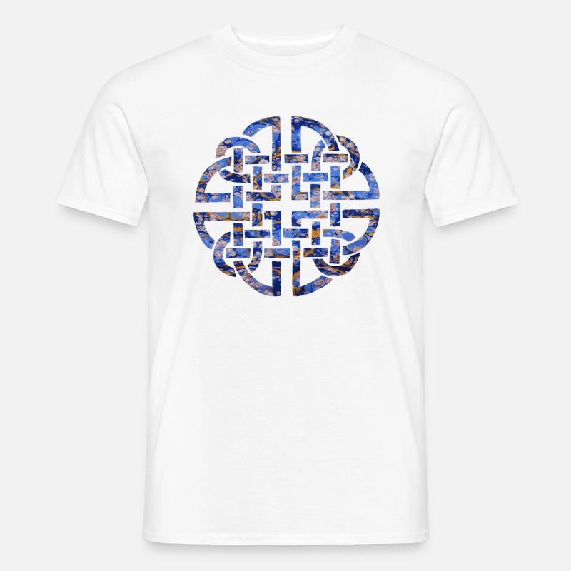keltischer knoten 8 e 112 - Männer T-Shirt - Weiß