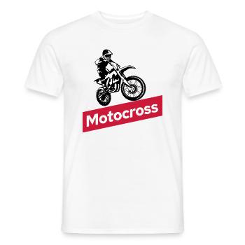 motocross dirt bike - Men's T-Shirt - white - Front - AI Model Male 178 dark (178cm)