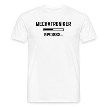 Mechatronics Technician In Progress - Men's T-Shirt - white - Front - AI Model Male 178 dark (178cm)