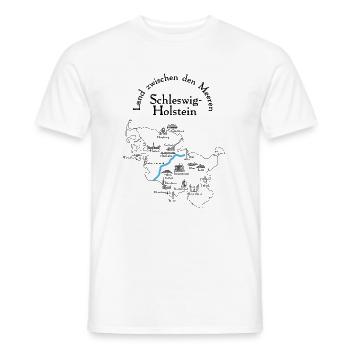 Schleswig-Holstein - Männer T-Shirt - Weiß - Vorne - AI Model Male 178 dark (178cm)
