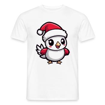 Hahn Weihnachten Christmas - Männer T-Shirt - Weiß - Vorne - AI Model Male 178 dark (178cm)