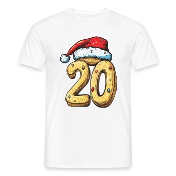 20 Zahl Weihnachten - Männer T-Shirt - Weiß - Vorne - AI Model Male 178 dark (178cm)