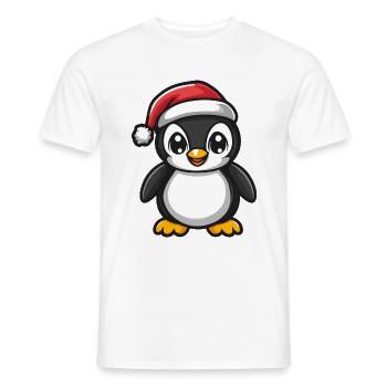 Pinguin Weihnachten Niedlich - Männer T-Shirt - Weiß - Vorne - AI Model Male 178 dark (178cm)