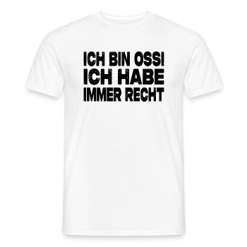 Ich Bin Ossi Ich Habe Immer Recht - Männer T-Shirt - Weiß - Vorne - AI Model Male 178 dark (178cm)