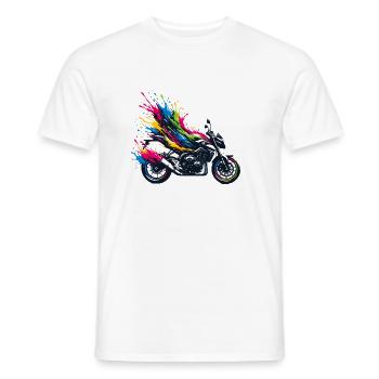 Motorrad Biker Passion Roadster - Männer T-Shirt - Weiß - Vorne - AI Model Male 178 dark (178cm)