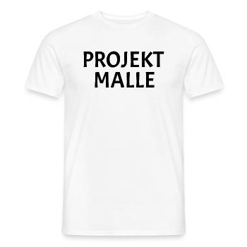 Projekt Malle - Männer T-Shirt - Weiß - Vorne - AI Model Male 178 dark (178cm)