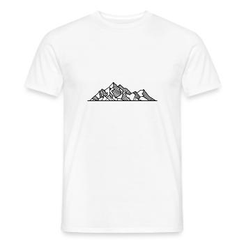 Les montagnes | montagnes - T-shirt homme - blanc - Devant - AI Model Male 178 dark (178cm)