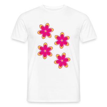Colourful flowers - Men's T-Shirt - white - Front - AI Model Male 178 dark (178cm)