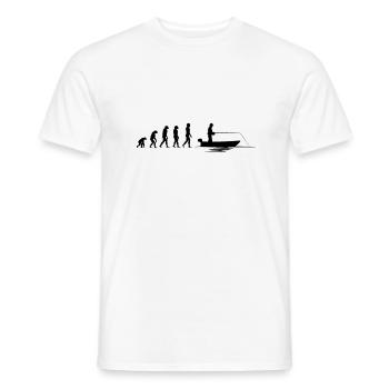 Evolution Fisher | Evolution Angler - T-shirt homme - blanc - Devant - AI Model Male 178 dark (178cm)