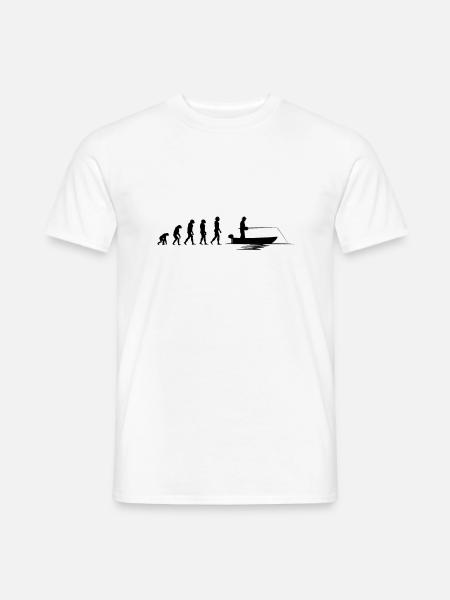 Evolution Fischer |Evolution Angler - Männer T-Shirt - Weiß