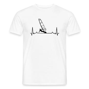 Windsurfing Herzschlag - Männer T-Shirt - Weiß - Vorne - AI Model Male 178 dark (178cm)