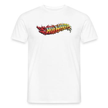 Hot Wheels Design Logo Avec Flammes - T-shirt homme - blanc - Devant - AI Model Male 178 dark (178cm)