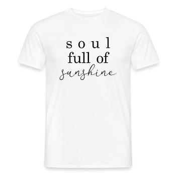 La joie de vivre - T-shirt homme - blanc - Devant - AI Model Male 178 dark (178cm)