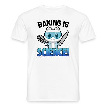 Drôle de scientifique chaton boulanger cadeau - T-shirt homme - blanc - Devant - AI Model Male 178 dark (178cm)