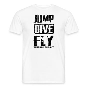 Jump Dive Fly Skydive Cashrimspringer cadeau - T-shirt homme - blanc - Devant - AI Model Male 178 dark (178cm)