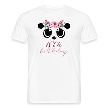 Panda Girl 18 ans 18 ans costume cadeau - T-shirt homme - blanc - Devant - AI Model Male 178 dark (178cm)
