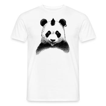 Punk Panda - T-shirt homme - blanc - Devant - AI Model Male 178 dark (178cm)