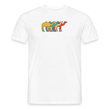 Vintage Retro Pop Art Camel Dromedary Gift Idea - Men's T-Shirt - white - Front - AI Model Male 178 dark (178cm)