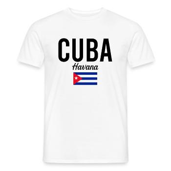 Cuba La Havane Voyage Souvenir Idée cadeau - T-shirt homme - blanc - Devant - AI Model Male 178 dark (178cm)