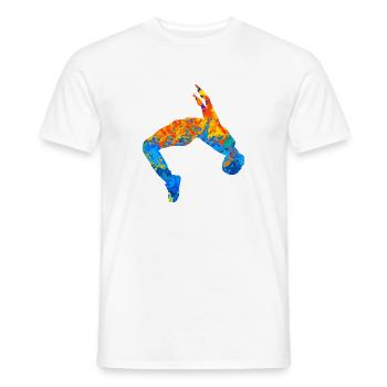 Parkour Parkour Runner Parcour Freerunner - Men's T-Shirt - white - Front - AI Model Male 178 dark (178cm)