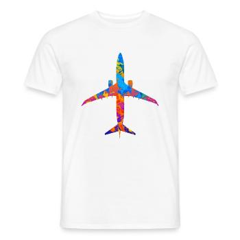 Airplane Airplane Gift - Men's T-Shirt - white - Front - AI Model Male 178 dark (178cm)