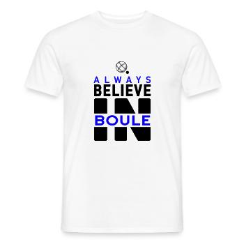 Believe in Boule Boccia Club Renter Sport - Men's T-Shirt - white - Front - AI Model Male 178 dark (178cm)