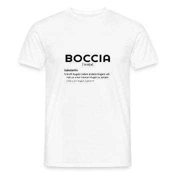 Boccia Lustige Sprüche Boulespieler Pentaque Kugel - Männer T-Shirt - Weiß - Vorne - AI Model Male 178 dark (178cm)